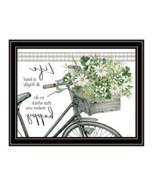 Homeroots Do That Which Makes You Happy Inspiring Framed Print Wall Art For Modern Rustic Home Decor Black And Gold Wood 529740