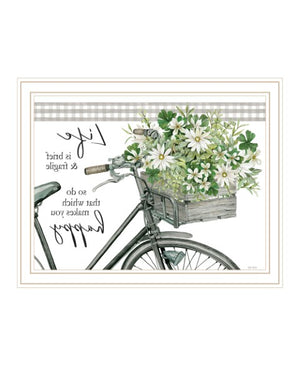 Homeroots Do That Which Makes You Happy Inspiring Framed Print Wall Art For Modern Rustic Home Decor White Wood 529741