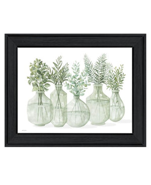 Homeroots Simply Sage Black Framed Print Wall Art - Rustic Modern Decor For Stylish Home Focal Points  Wood 529760