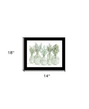 Homeroots Simply Sage Framed Wall Art Print - Stylish Rustic Decor To Enhance Your Home's Aesthetic Charm Black Wood 529761