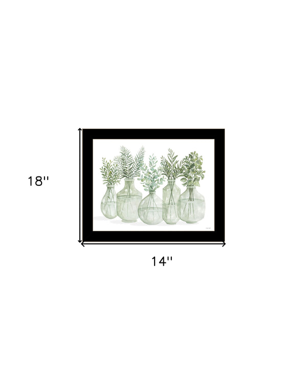 Homeroots Simply Sage Framed Wall Art Print - Stylish Rustic Decor To Enhance Your Home's Aesthetic Charm Black Wood 529761