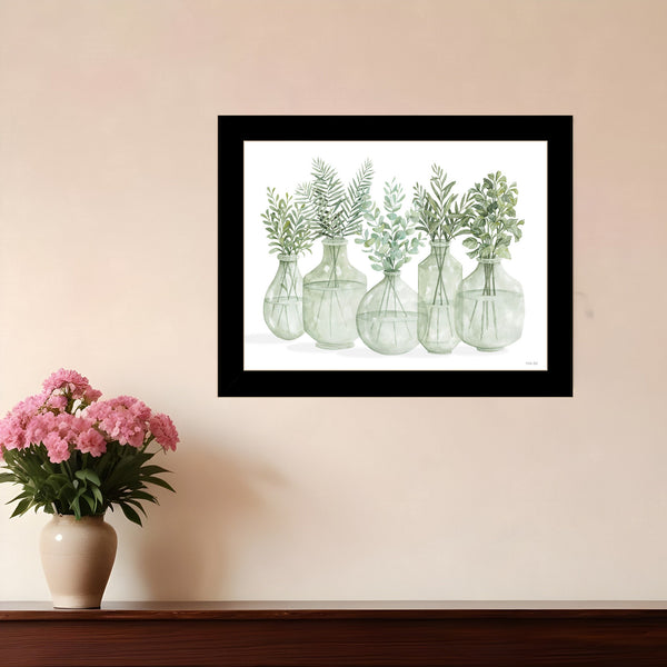 Homeroots Simply Sage Framed Wall Art Print - Stylish Rustic Decor To Enhance Your Home's Aesthetic Charm Black Wood 529761