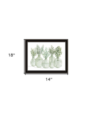 Homeroots Simply Sage Framed Wall Art Print - Stylish Rustic Decor To Enhance Your Home's Aesthetic Charm Black And Gold Wood 529762