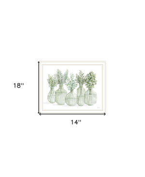 Homeroots Simply Sage Framed Wall Art Print - Stylish Rustic Decor To Enhance Your Home's Aesthetic Charm White Wood 529763