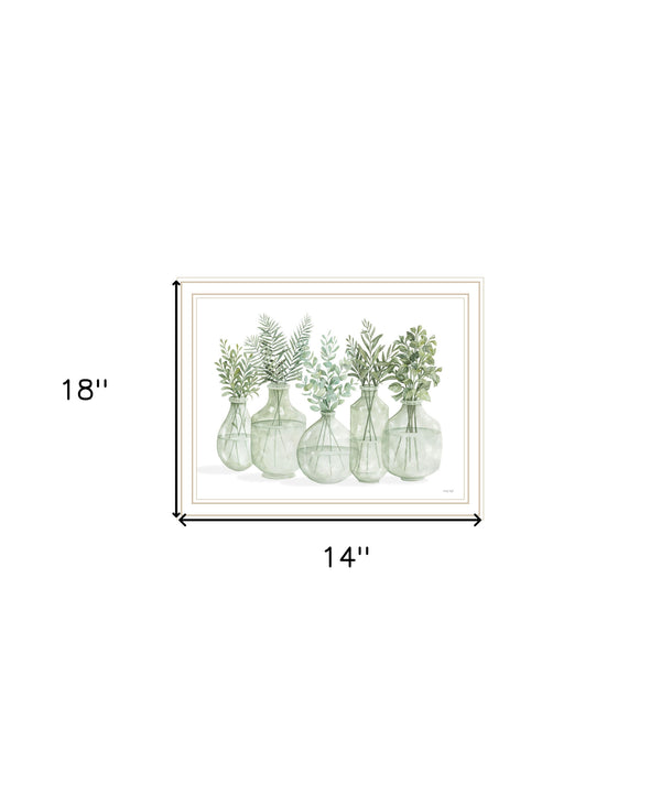 Homeroots Simply Sage Framed Wall Art Print - Stylish Rustic Decor To Enhance Your Home's Aesthetic Charm White Wood 529763