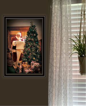 Homeroots Naughty Or Nice Black Framed Print Wall Art Black And Gold Wood 529793