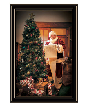 Homeroots Naughty Or Nice Black Framed Print Wall Art Black And Gold Wood 529793