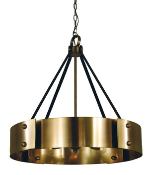 Framburg 8-light Elegant Antique Brass & Matte Black Lasalle Chandelier – Handcrafted Usa Lighting For Your Home Antique Brass With Matte Black Accents Metal 5298 Ab/Mblack