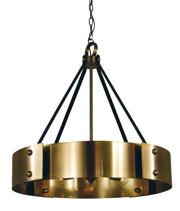 Framburg 8-light Elegant Antique Brass & Matte Black Lasalle Chandelier – Handcrafted Usa Lighting For Your Home Antique Brass With Matte Black Accents Metal 5298 Ab/Mblack