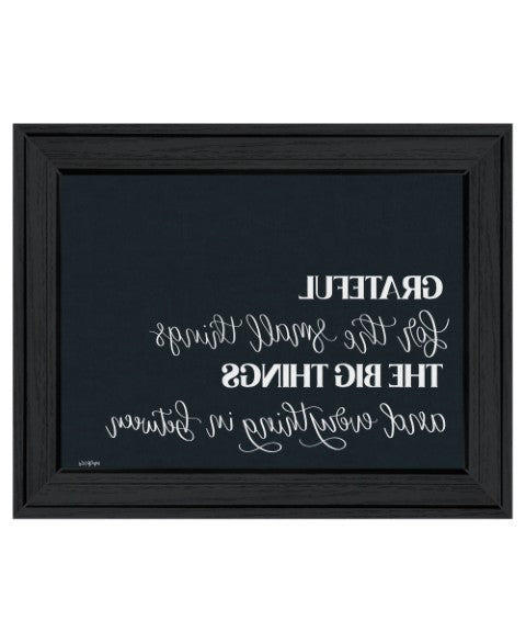 Homeroots Grateful Black Framed Print Wall Art - Rustic Modern Decor For Stylish Home Spaces & Vibrant Walls  Wood 529804