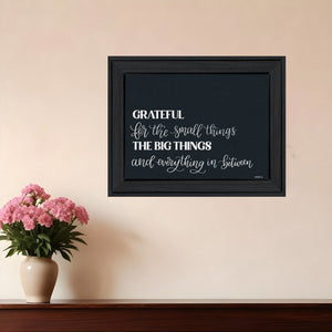 Homeroots Grateful Black Framed Print Wall Art - Rustic Modern Decor For Stylish Home Spaces & Vibrant Walls  Wood 529804