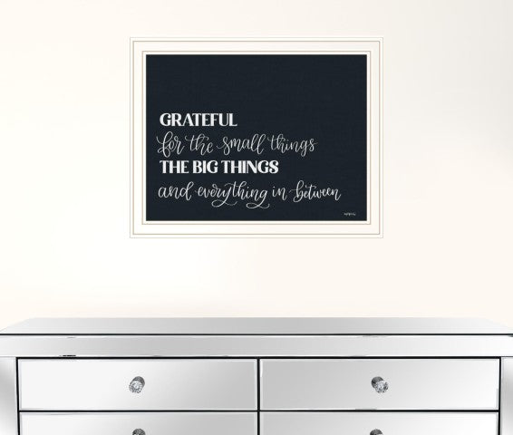 Homeroots Grateful Framed Print Wall Art - Rustic Home Decor For Modern Farmhouse Style And Focal Points White Wood 529806