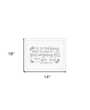 Homeroots Your Unfailing Love Wall Art Print - Rustic Wooden Framed Decor For Modern Farmhouse Style White Wood 529808