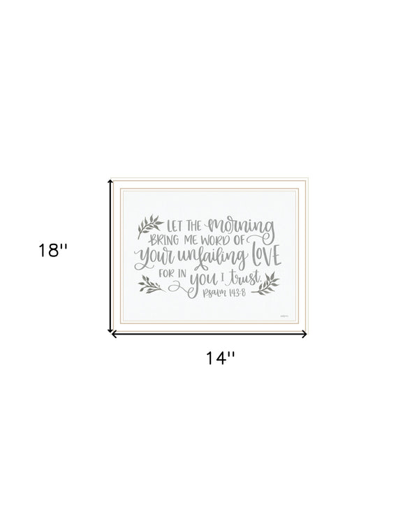 Homeroots Your Unfailing Love Wall Art Print - Rustic Wooden Framed Decor For Modern Farmhouse Style White Wood 529808