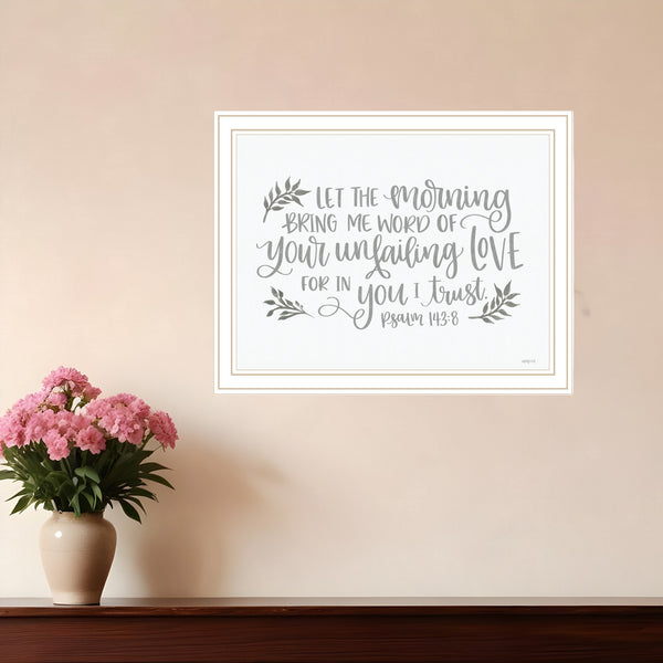 Homeroots Your Unfailing Love Wall Art Print - Rustic Wooden Framed Decor For Modern Farmhouse Style White Wood 529808