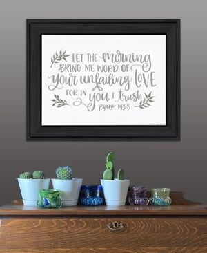 Homeroots Your Unfailing Love Black Framed Print - Rustic Wall Art For Modern Farmhouse Home Décor 15x19"  Wood 529809
