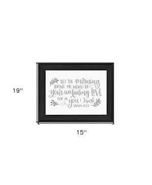 Homeroots Your Unfailing Love Black Framed Print - Rustic Wall Art For Modern Farmhouse Home Décor 15x19"  Wood 529809