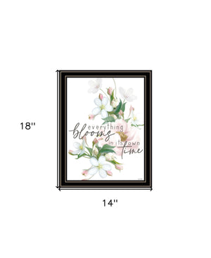 Homeroots Everything Bloom Framed Print Wall Art - Rustic Modern Decor For A Stylish Farmhouse Vibe Black And Gold Wood 529820