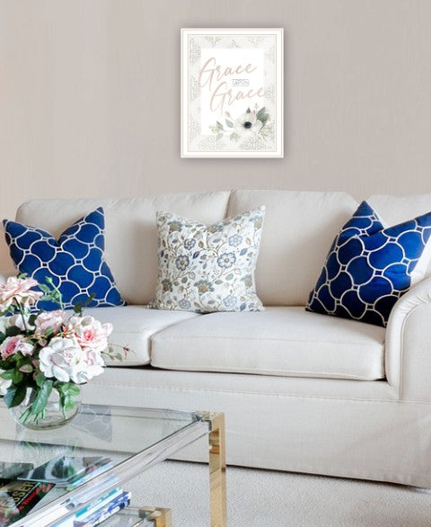 Homeroots Grace Upon Grace Rustic Framed Wall Art - Stylish Farmhouse Decor For Modern Home Spaces White Wood 529835