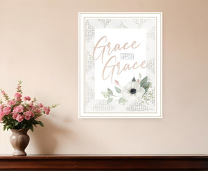 Homeroots Grace Upon Grace Rustic Framed Wall Art - Stylish Farmhouse Decor For Modern Home Spaces White Wood 529835