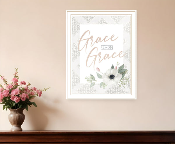 Homeroots Grace Upon Grace Rustic Framed Wall Art - Stylish Farmhouse Decor For Modern Home Spaces White Wood 529835