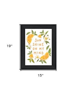 Homeroots Sun Shine On My Mind Black Framed Print Wall Art - Rustic Farmhouse Decor For Stylish Spaces  Wood 529846