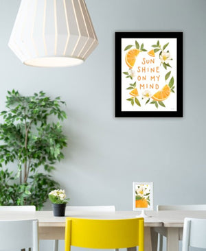 Homeroots Sun Shine On My Mind Decorative Wood Framed Art Print - Stylish Rustic Wall Accent For Any Space Black Wood 529847