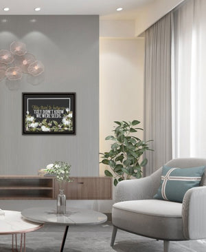 Homeroots We Were Seeds Rustic Black Framed Print Wall Art - Modern Farmhouse Decor For Stylish Spaces  Wood 529851