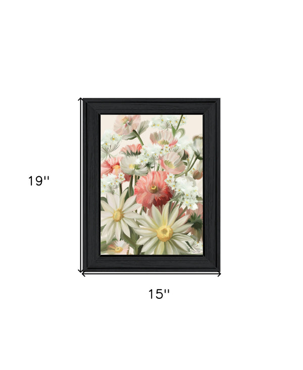 Homeroots Summer Wildflowers Black Framed Print Wall Art - Rustic Home Decor For A Stylish Focal Point  Wood 529862