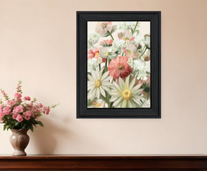 Homeroots Summer Wildflowers Black Framed Print Wall Art - Rustic Home Decor For A Stylish Focal Point  Wood 529862