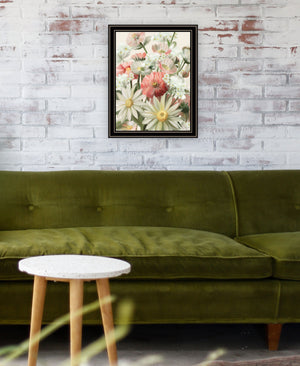 Homeroots Summer Wildflowers For You Framed Wall Art - Trendy Rustic Decor To Revitalize Your Space Black And Gold Wood 529864