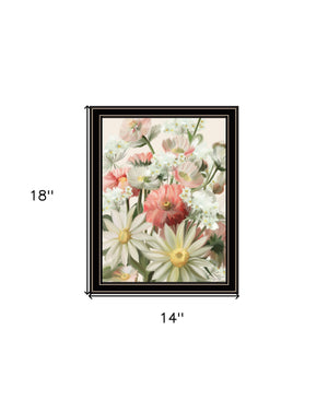 Homeroots Summer Wildflowers For You Framed Wall Art - Trendy Rustic Decor To Revitalize Your Space Black And Gold Wood 529864