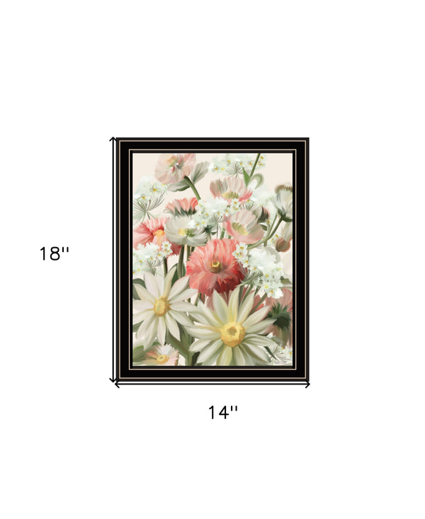 Homeroots Summer Wildflowers For You Framed Wall Art - Trendy Rustic Decor To Revitalize Your Space Black And Gold Wood 529864