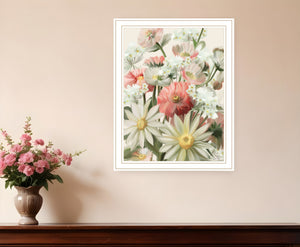 Homeroots Summer Wildflowers For You Framed Wall Art - Trendy Rustic Decor To Revitalize Your Space White Wood 529865