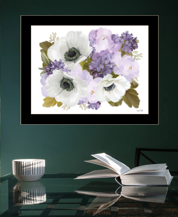 Homeroots Lilacs Black Framed Print Wall Art - Rustic Floral Decor For Modern Farmhouse Style Spaces  Wood 529866