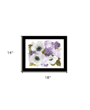 Homeroots Lilacs Black Framed Print Wall Art - Rustic Floral Decor For Modern Farmhouse Style Spaces  Wood 529866