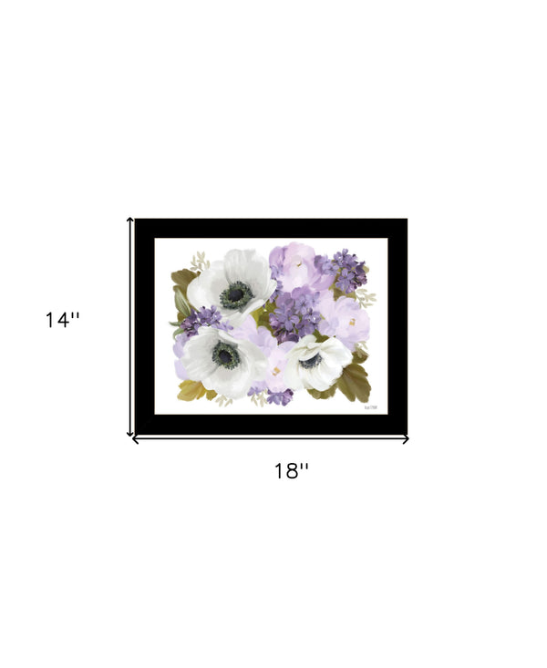 Homeroots Lilacs Black Framed Print Wall Art - Rustic Floral Decor For Modern Farmhouse Style Spaces  Wood 529866