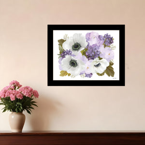 Homeroots Lilacs Black Framed Print Wall Art - Rustic Floral Decor For Modern Farmhouse Style Spaces  Wood 529866