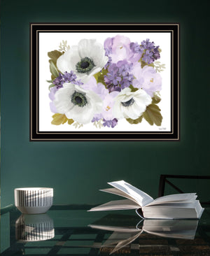 Homeroots Lilacs Framed Print Wall Art - Rustic Home Decor With Anemone Design For Stylish Living Spaces Black And Gold Wood 529867