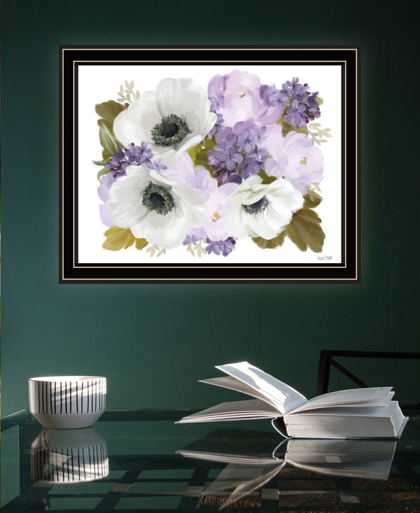 Homeroots Lilacs Framed Print Wall Art - Rustic Home Decor With Anemone Design For Stylish Living Spaces Black And Gold Wood 529867