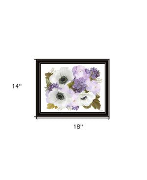 Homeroots Lilacs Framed Print Wall Art - Rustic Home Decor With Anemone Design For Stylish Living Spaces Black And Gold Wood 529867