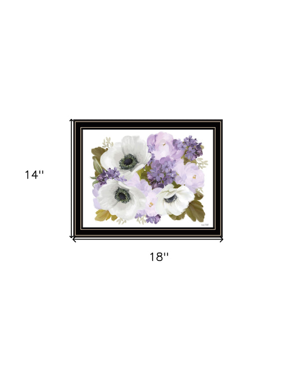Homeroots Lilacs Framed Print Wall Art - Rustic Home Decor With Anemone Design For Stylish Living Spaces Black And Gold Wood 529867