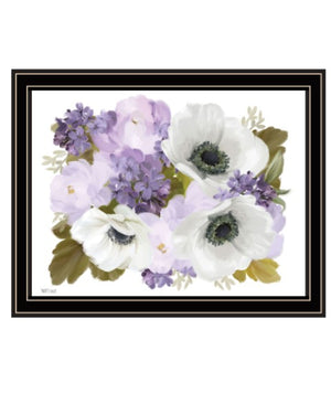 Homeroots Lilacs Framed Print Wall Art - Rustic Home Decor With Anemone Design For Stylish Living Spaces Black And Gold Wood 529867