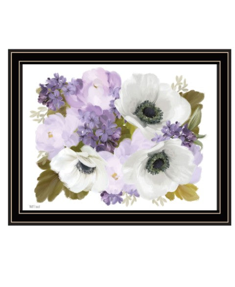 Homeroots Lilacs Framed Print Wall Art - Rustic Home Decor With Anemone Design For Stylish Living Spaces Black And Gold Wood 529867