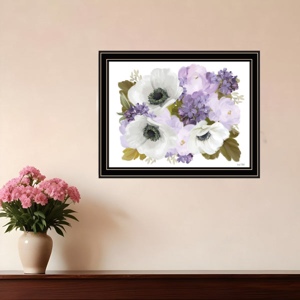 Homeroots Lilacs Framed Print Wall Art - Rustic Home Decor With Anemone Design For Stylish Living Spaces Black And Gold Wood 529867
