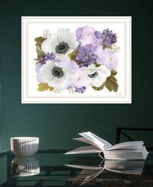 Homeroots Lilacs Framed Print Wall Art - Rustic Home Decor With Anemone Design For Stylish Living Spaces White Wood 529868