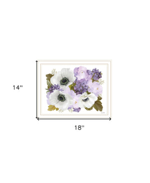Homeroots Lilacs Framed Print Wall Art - Rustic Home Decor With Anemone Design For Stylish Living Spaces White Wood 529868