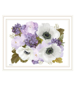Homeroots Lilacs Framed Print Wall Art - Rustic Home Decor With Anemone Design For Stylish Living Spaces White Wood 529868