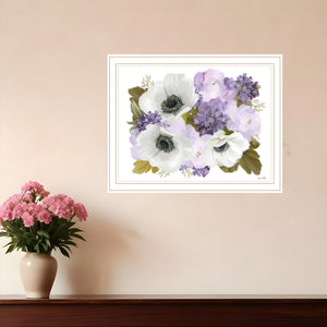 Homeroots Lilacs Framed Print Wall Art - Rustic Home Decor With Anemone Design For Stylish Living Spaces White Wood 529868