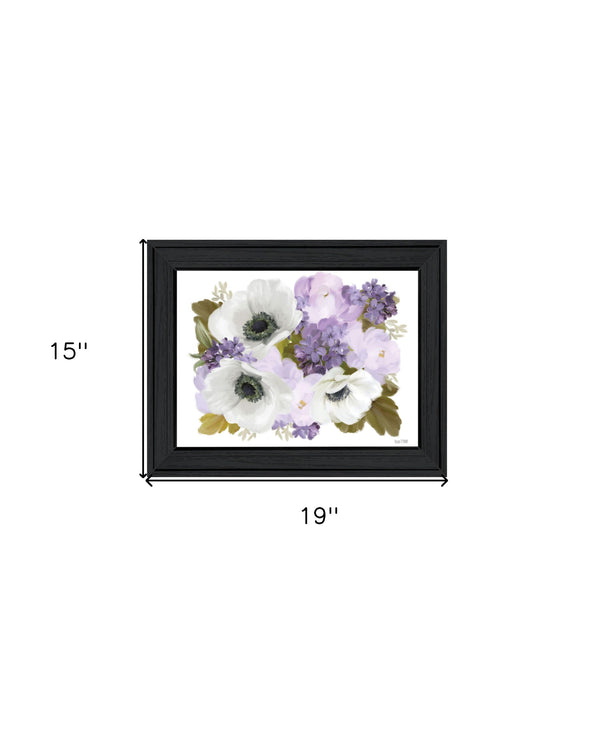 Homeroots Lilacs Framed Print Wall Art - Rustic Home Decor With Anemone Design For Stylish Living Spaces Charcoal Wood 529869